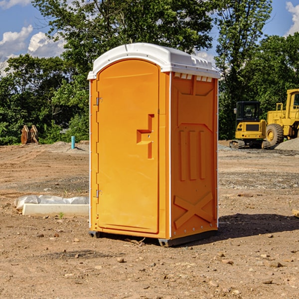 how often are the portable restrooms cleaned and serviced during a rental period in Peck Kansas